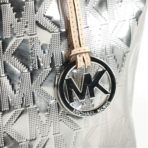 michael kors metallic handbags sale|Michael Kors silver metallic wallet.